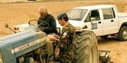 FN-soldat i arbeid ved "den grønne linjen"